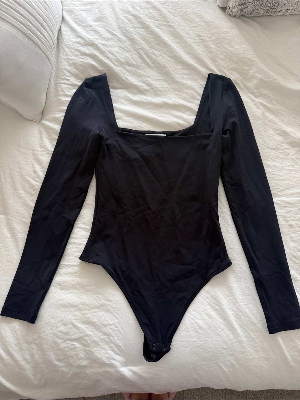 Long Sleeve Black Girls' One-Piece Bodysuit